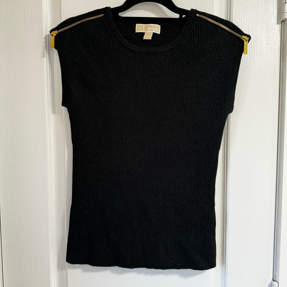 Michael Kors Woman’s Black Sleeveless Knit Top Size S Excellent Condition